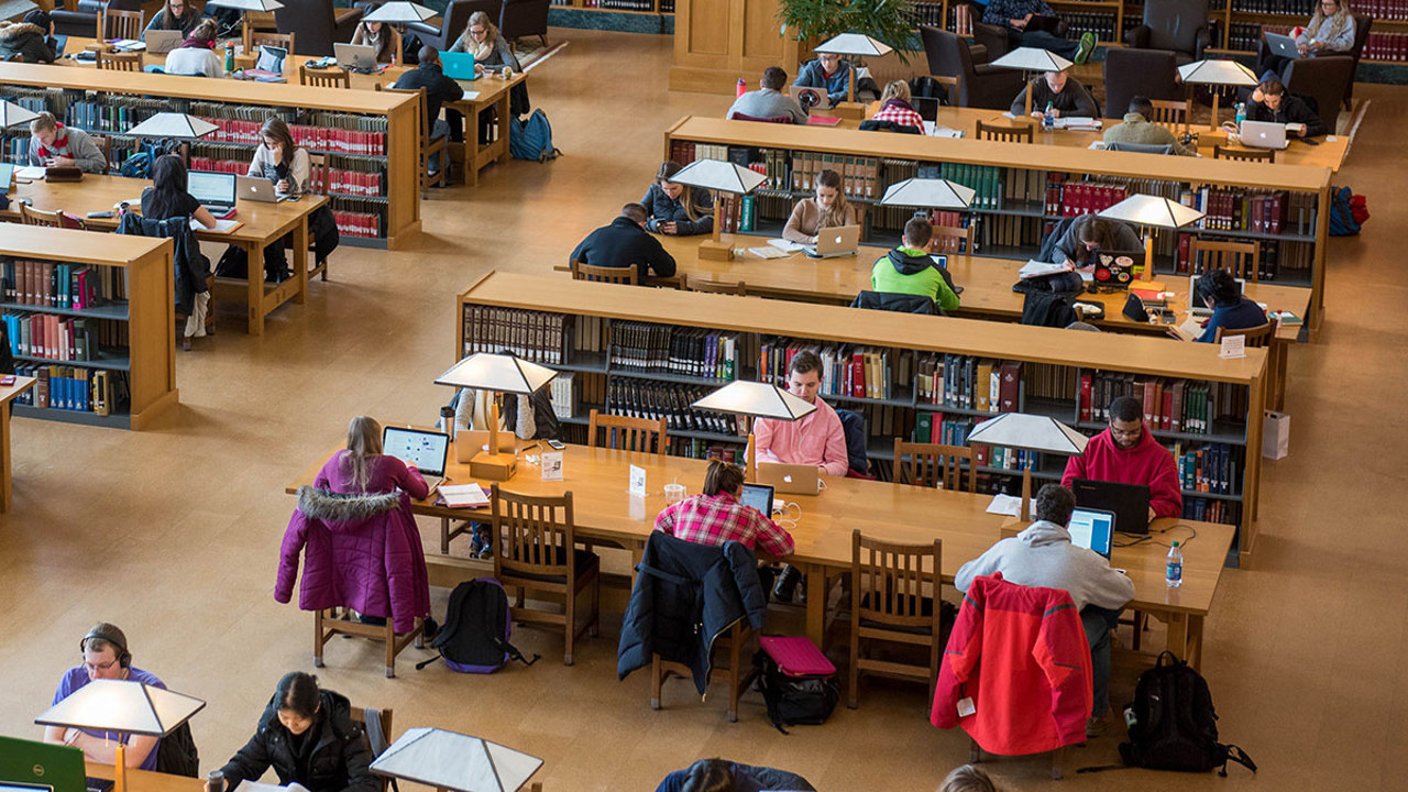 Grand Reading Room in Thompson Library